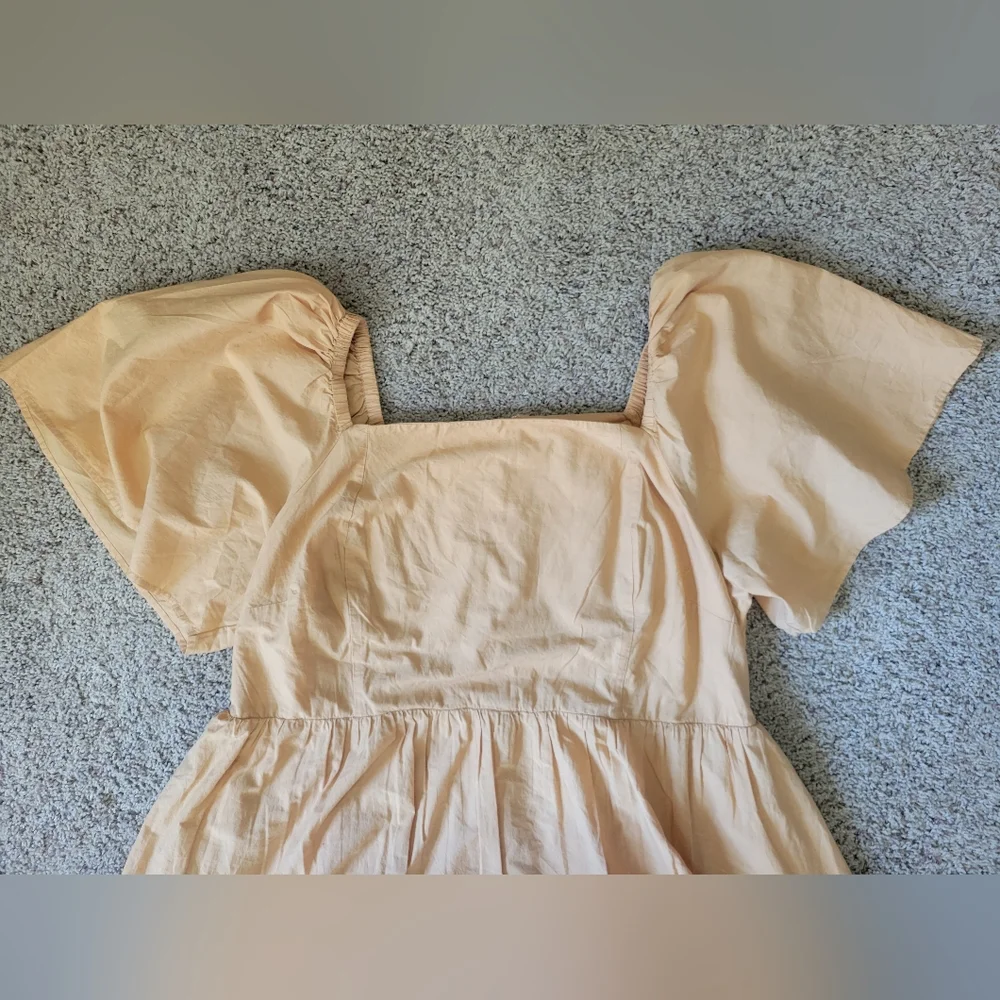 Lane Bryant NEW Flutter Sleeve Eyelet Dress Tan Women's Plus Size 22 NWT